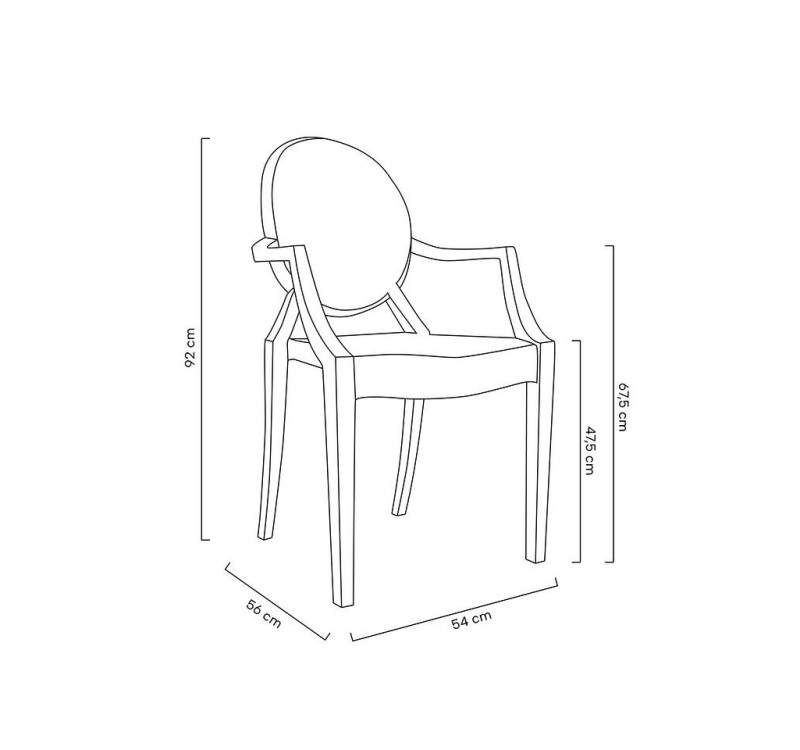 Krzesło LOUIS transparentne - poliwęglan