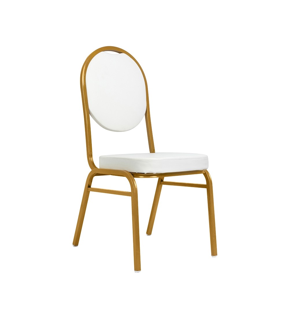 Krzesło bankietowe /konferencyjne HESTIA  białe / złote