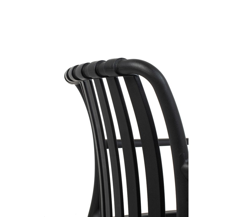 MODESTO krzesło Strips czarne  -          polipropylen