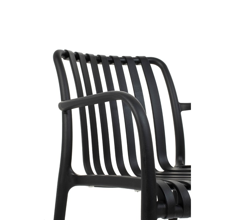 MODESTO krzesło Strips czarne  -          polipropylen