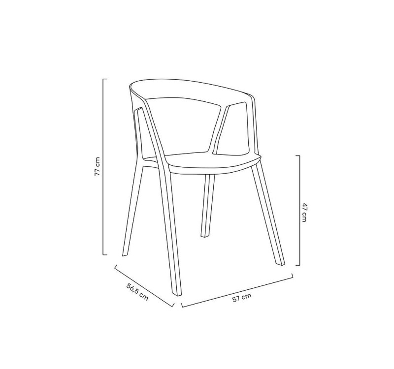 Krzesło VIBIA czarne - polipropylen