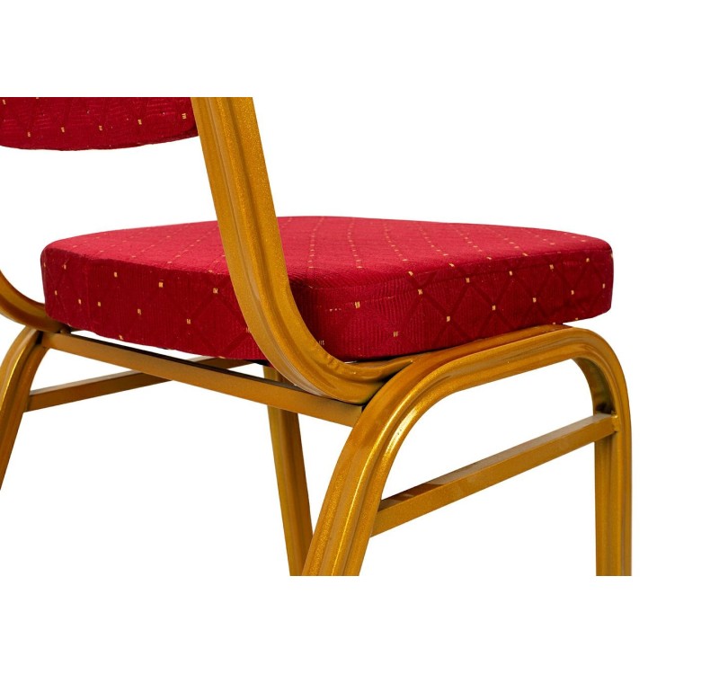 Krzesło bankietowe / konferencyjne HEROS  czerwone / złote