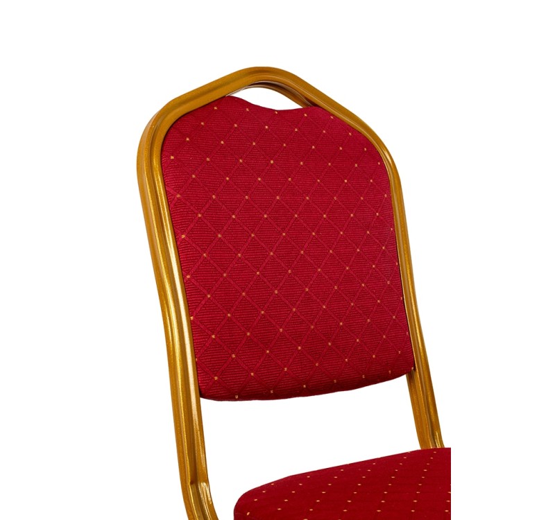 Krzesło bankietowe / konferencyjne HEROS  czerwone / złote