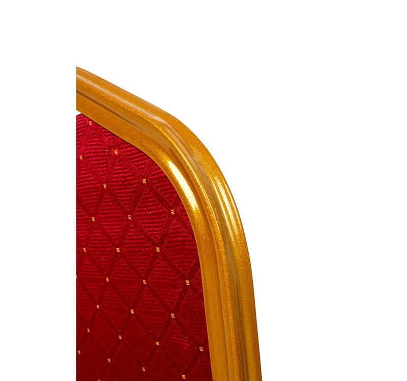 Krzesło bankietowe / konferencyjne HEROS  czerwone / złote