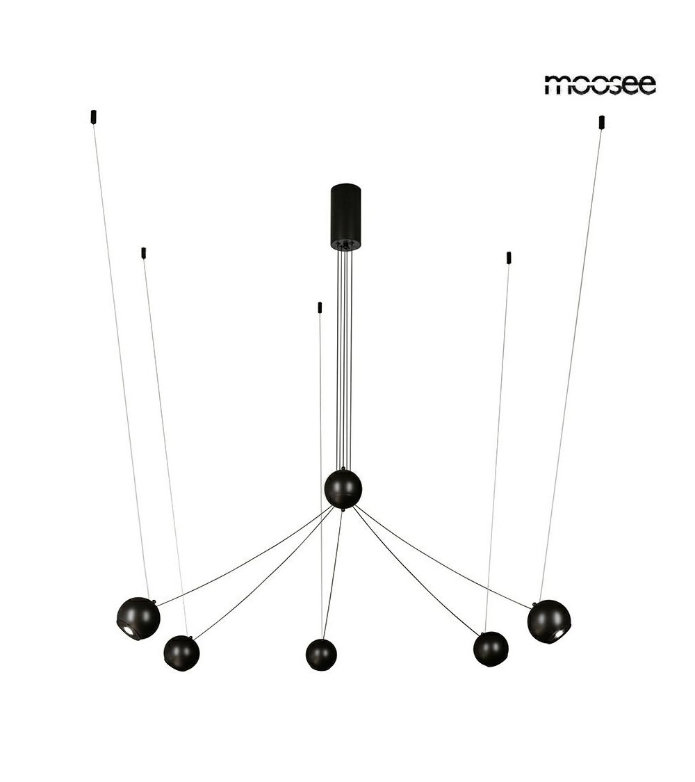 MOOSEE lampa wisząca OCTO 5 czarna