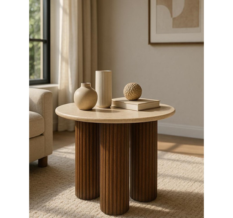 MaMaison stolik RAGNO marmur / drewno