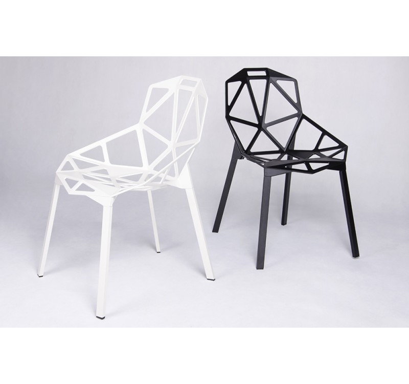 Krzesło SPLIT PREMIUM białe - aluminium, nogi białe