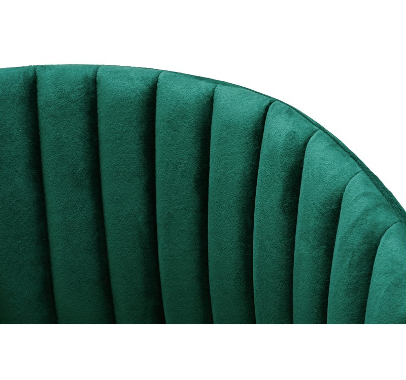 Krzesło MARGO ciemny zielony - welur, podstawa złota