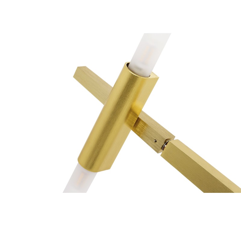 Lampa wisząca CANDELABR 6 złota - aluminium, szkło