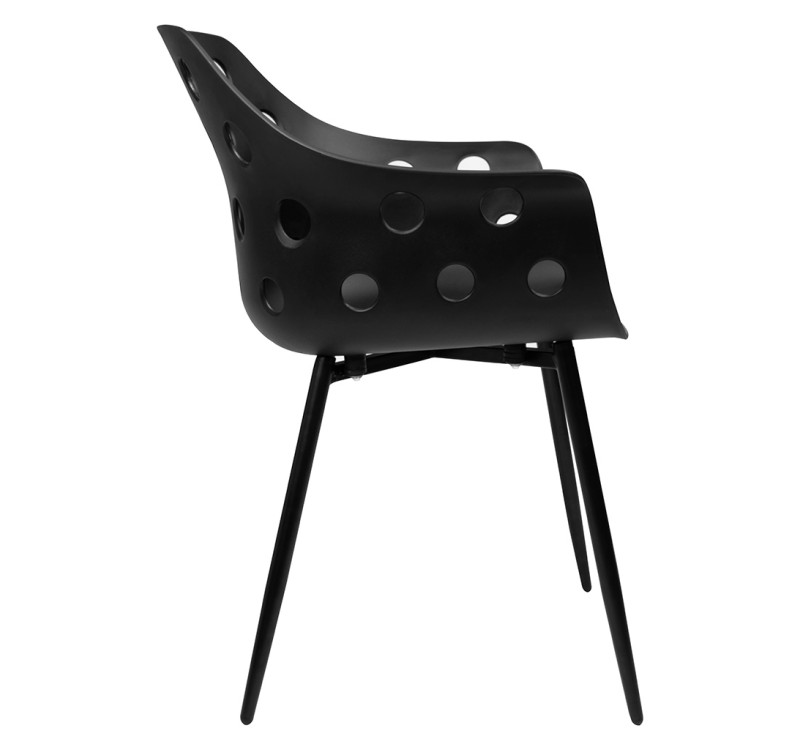 Krzesło JASON czarne - polipropylen, metal