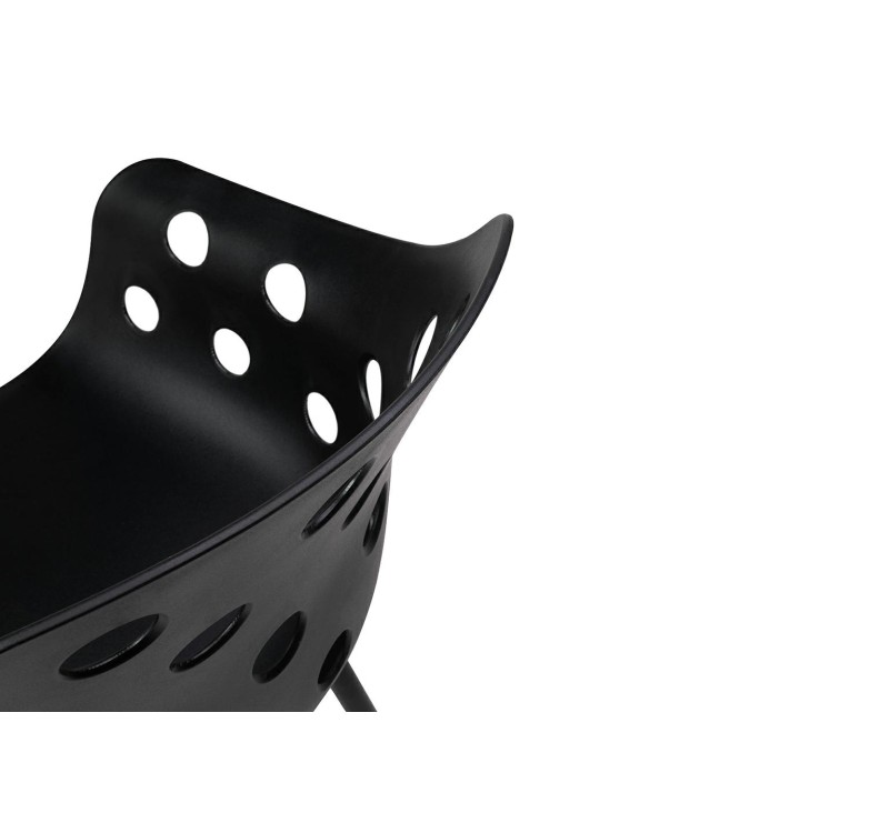 Krzesło JASON czarne - polipropylen, metal