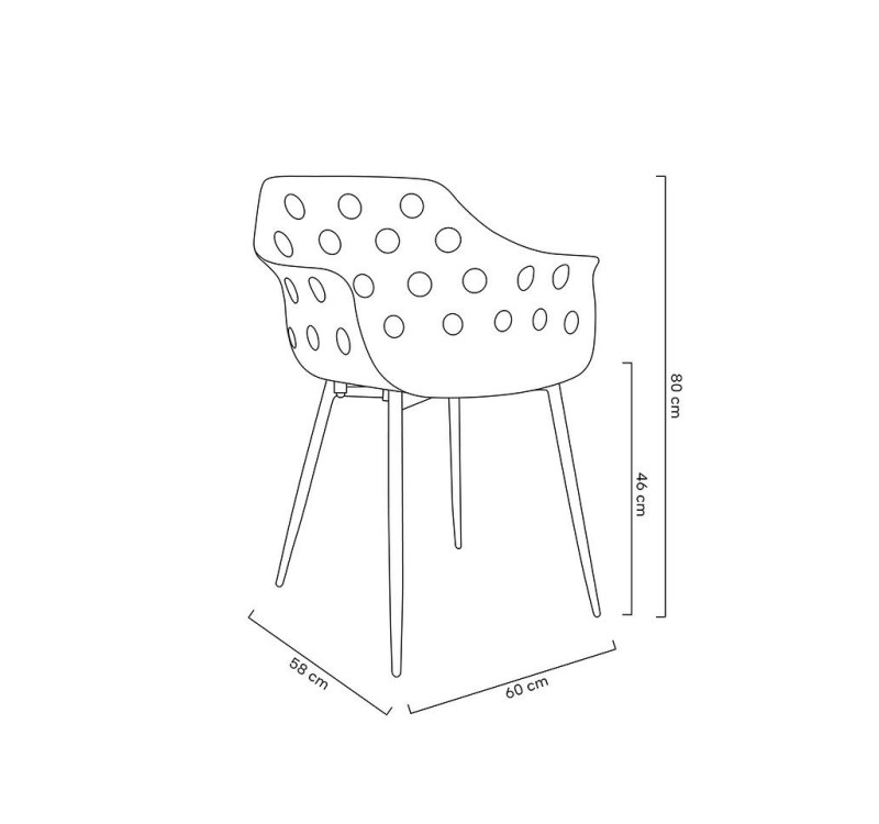 Krzesło JASON czarne - polipropylen, metal