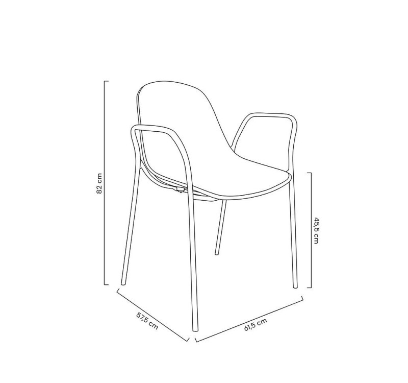 Krzesło RESOL ARM czarne