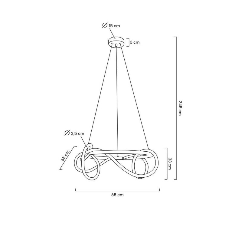 MOOSEE lampa wisząca SERPIENTE 60 złota