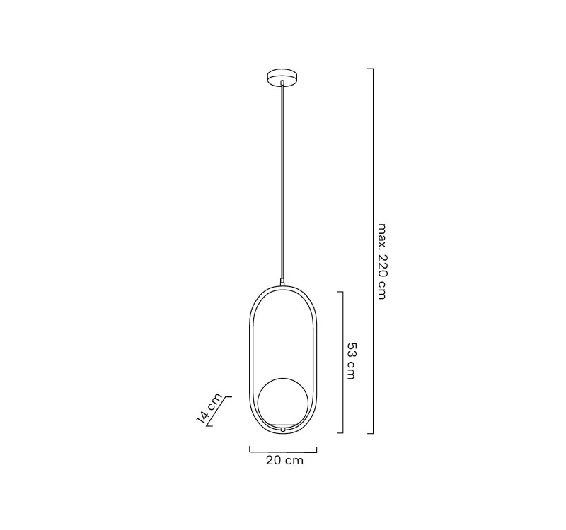 MOOSEE lampa wisząca AURELIA 50 złota