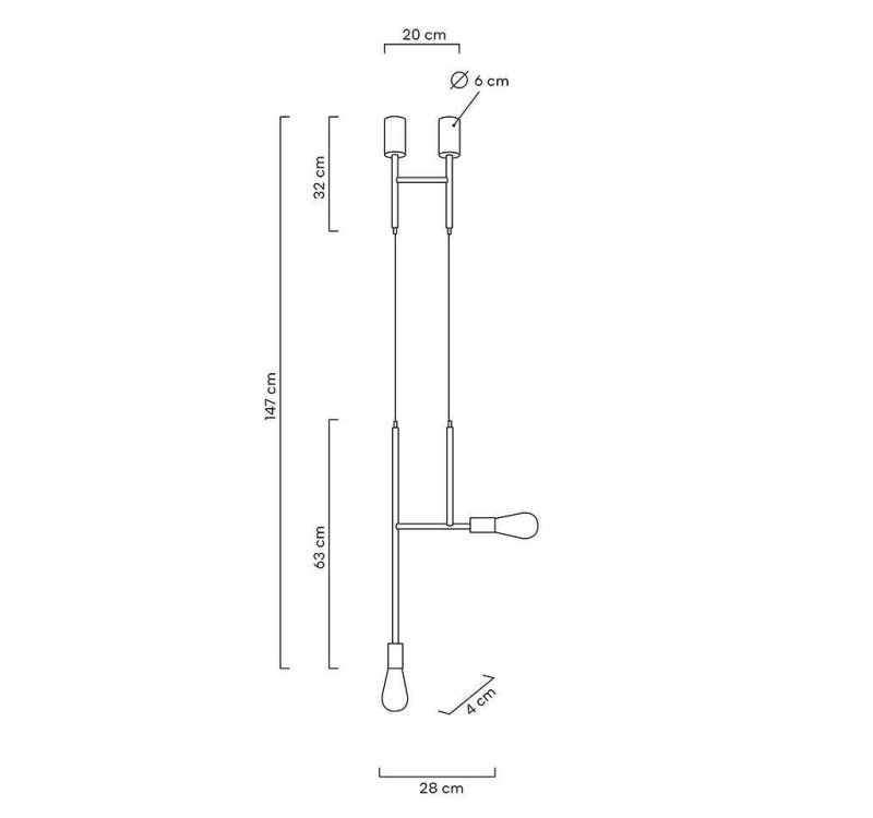MOOSEE lampa wisząca RIVA 2 złota