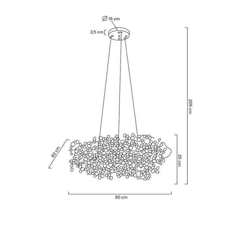 MOOSEE lampa wisząca MONETE 80 złota