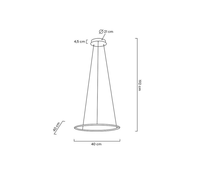 MOOSEE lampa wisząca RING SLIM 40 złota