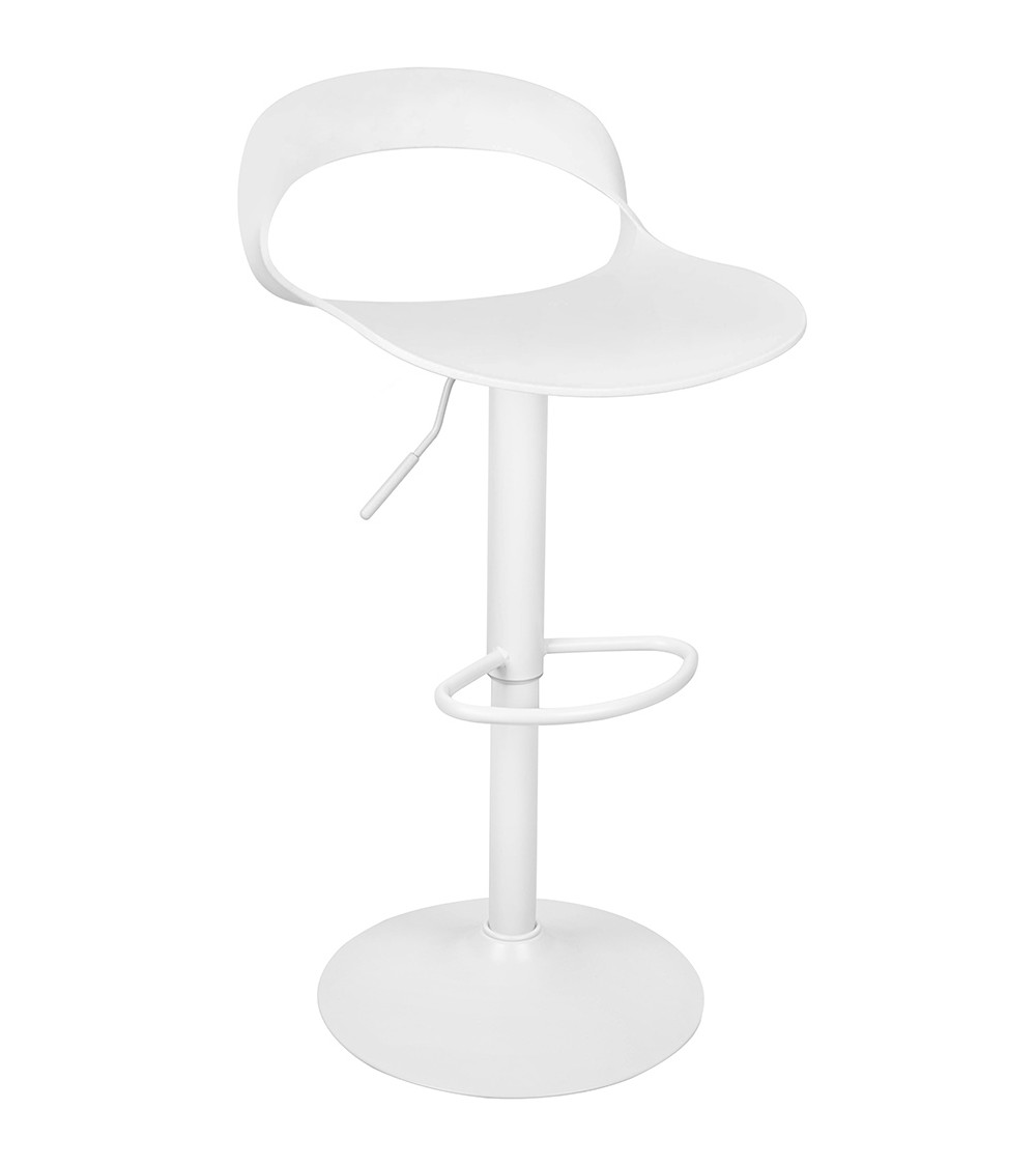 Krzesło barowe WRAPP regulowane białe