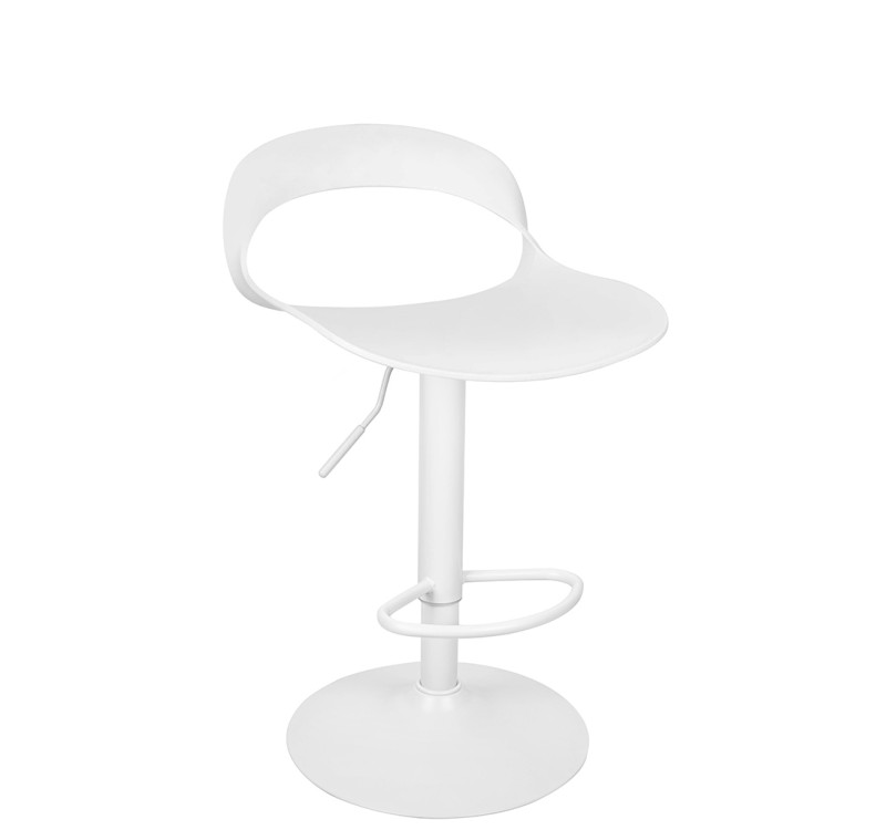 Krzesło barowe WRAPP regulowane białe