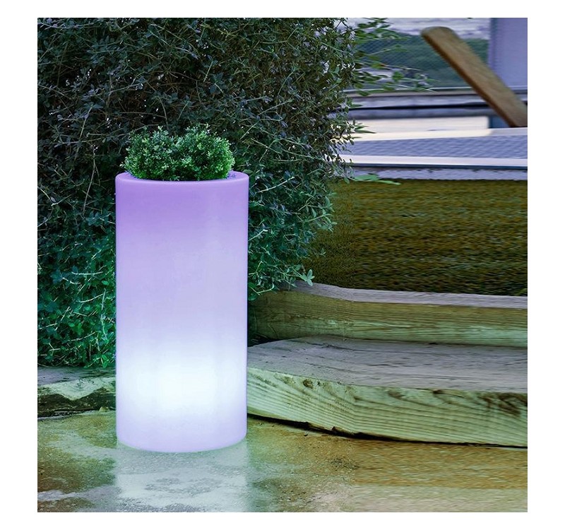 NEW GARDEN donica PALMA 70 SOLAR & BATTERY biała