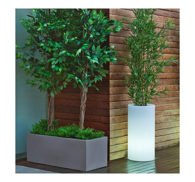 NEW GARDEN donica PALMA 70 SOLAR & BATTERY biała