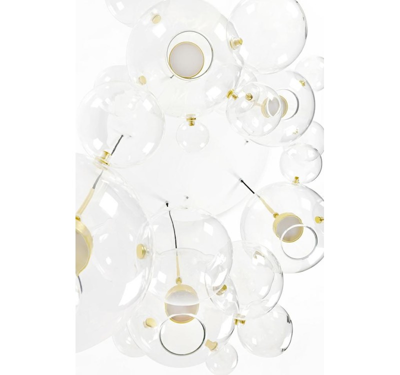 MOOSEE Lampa wisząca CAPRI DISC 5 złota   - 300 LED, aluminium, szkło