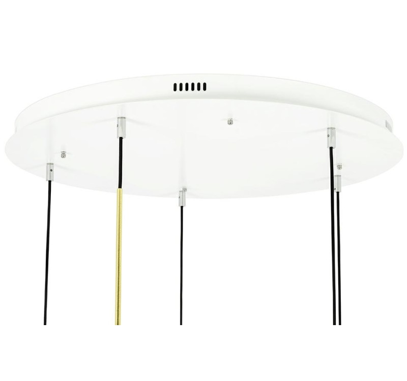 MOOSEE Lampa wisząca CAPRI DISC 5 złota   - 300 LED, aluminium, szkło