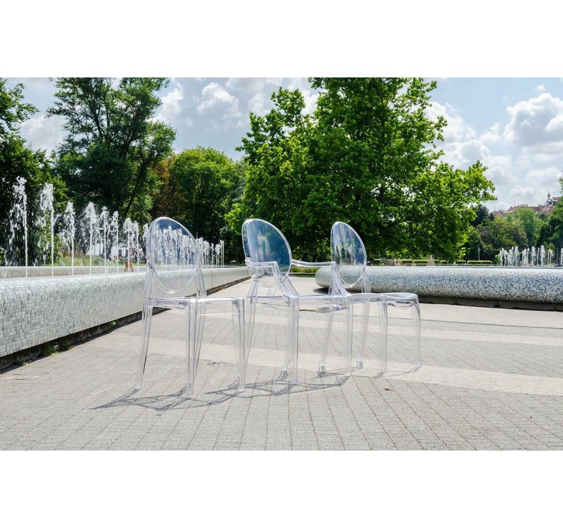 Krzesło ELIZABETH transparentne -  poliwęglan