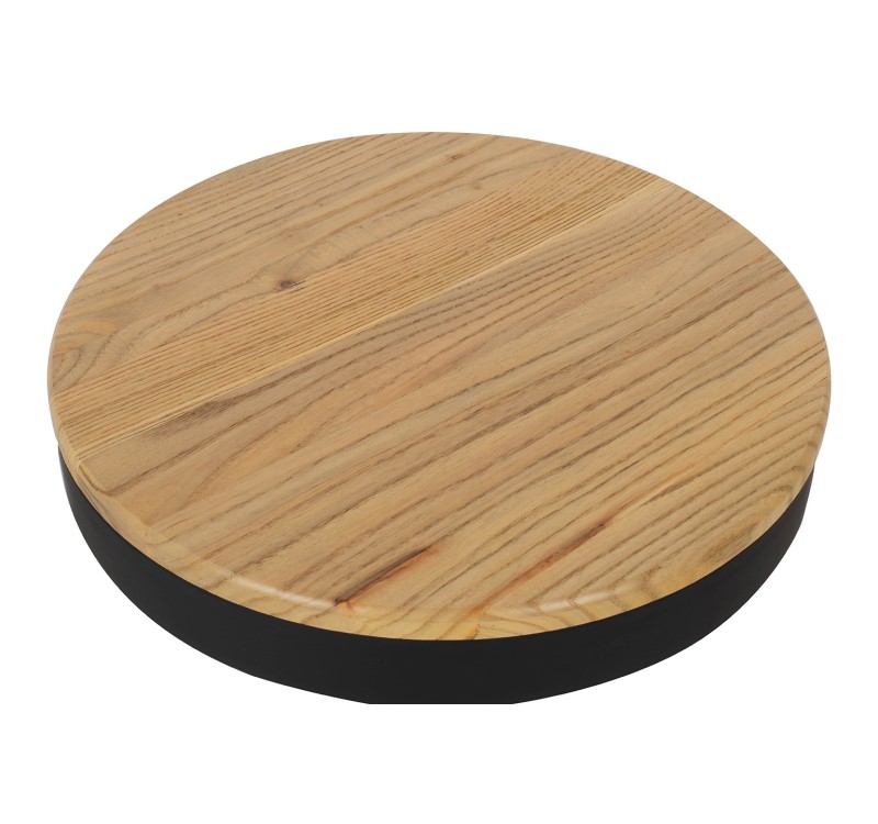 Krzesło barowe VOLT regulowane czarne / naturalne