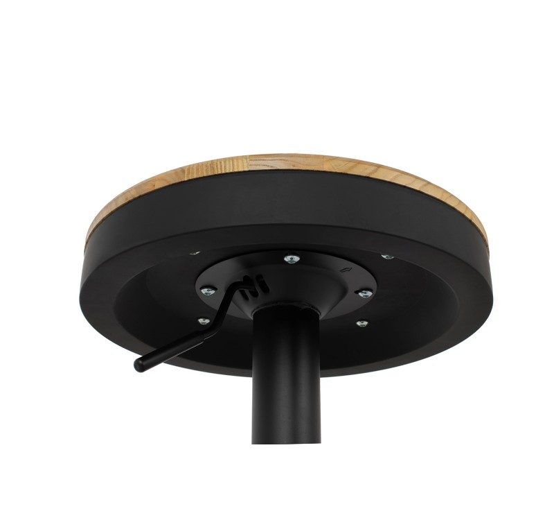 Krzesło barowe VOLT regulowane czarne / naturalne