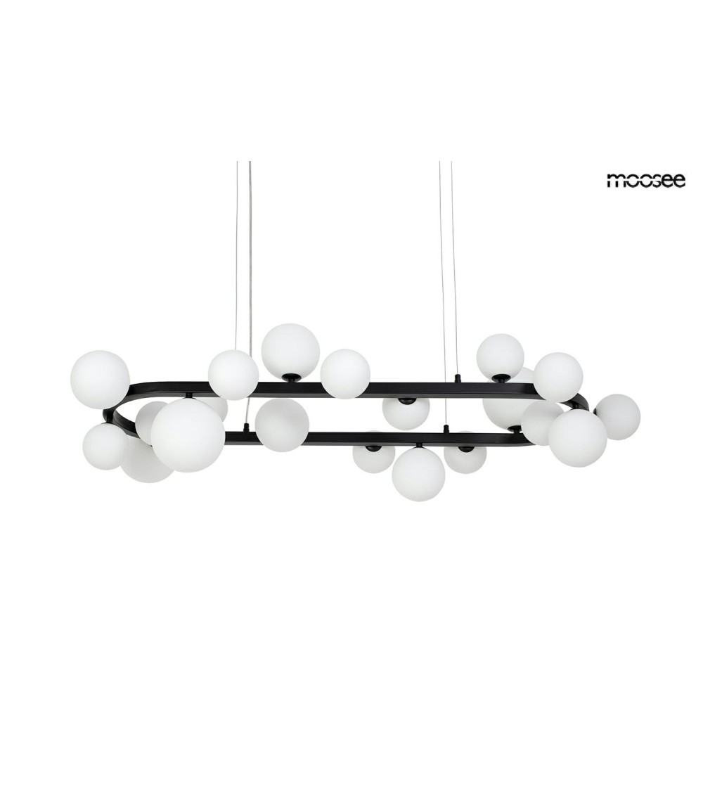 MOOSEE lampa wisząca ALURE OVAL 120       czarna/mleczna