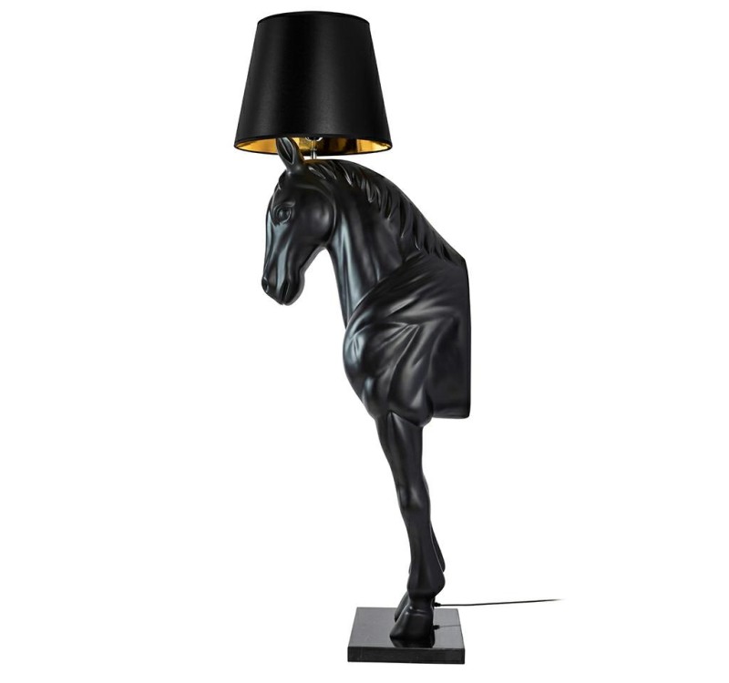 MOOSEE lampa podłogowa KOŃ HORSE STAND    M czarna - włókno szklane