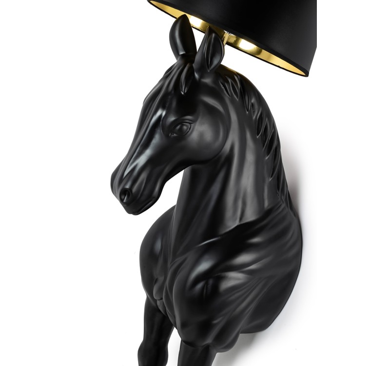 MOOSEE lampa podłogowa KOŃ HORSE STAND    M czarna - włókno szklane
