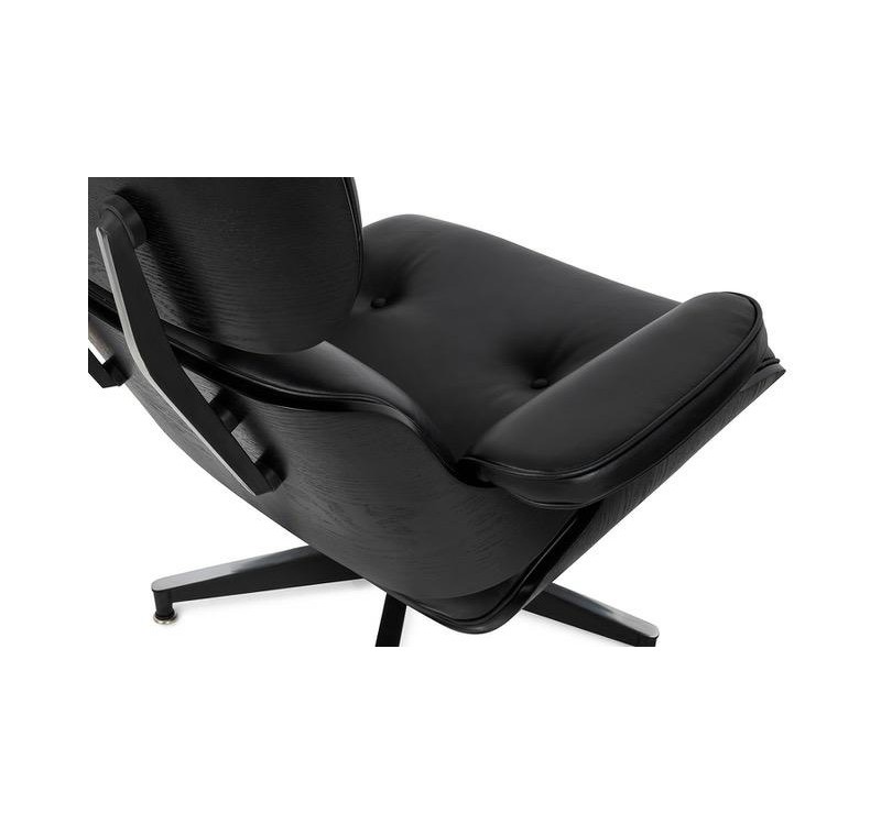 Fotel LOUNGE HM czarny / czarny jesion