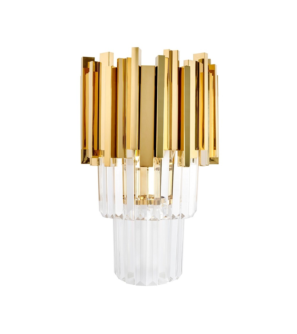 Lampa ścienna IMPERIAL WALL GOLD - stal, kryształ