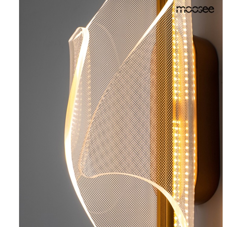 MOOSEE lampa ścienna FROST złota