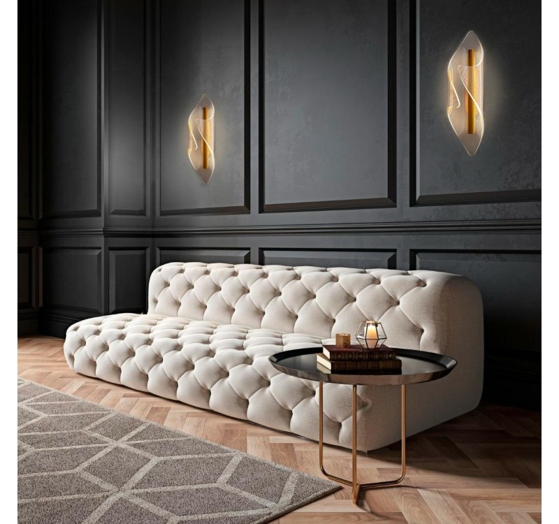 MOOSEE lampa ścienna FROST złota