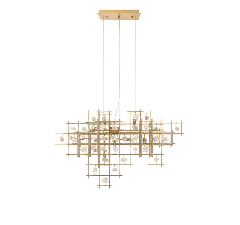 KARE lampa wisząca STONE MOBILE złota 100 x 61 cm