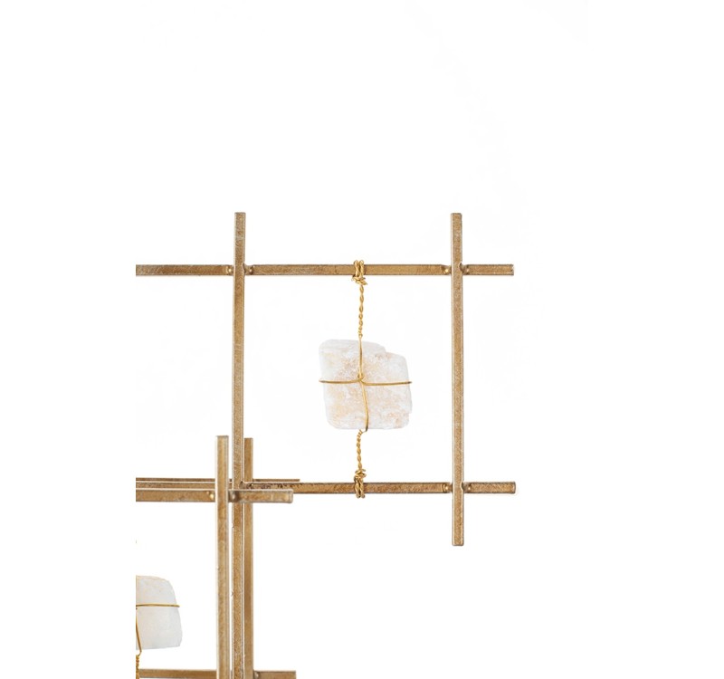 KARE lampa wisząca STONE MOBILE złota 100 x 61 cm