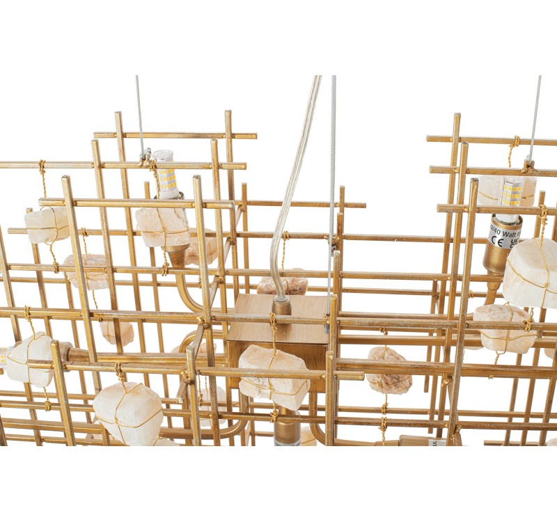 KARE lampa wisząca STONE MOBILE złota 100 x 61 cm