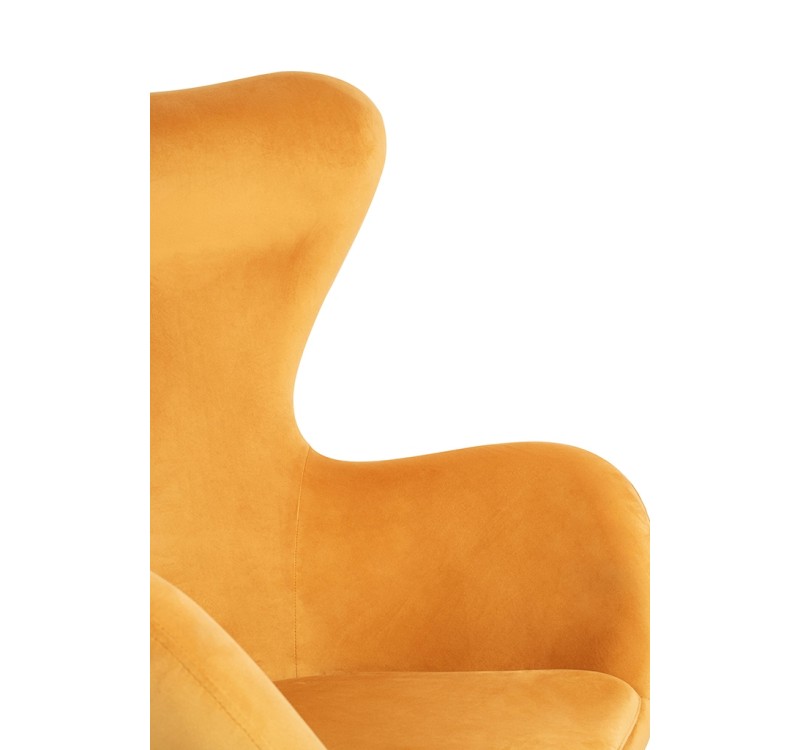 Fotel EGG SZEROKI VELVET musztardowy