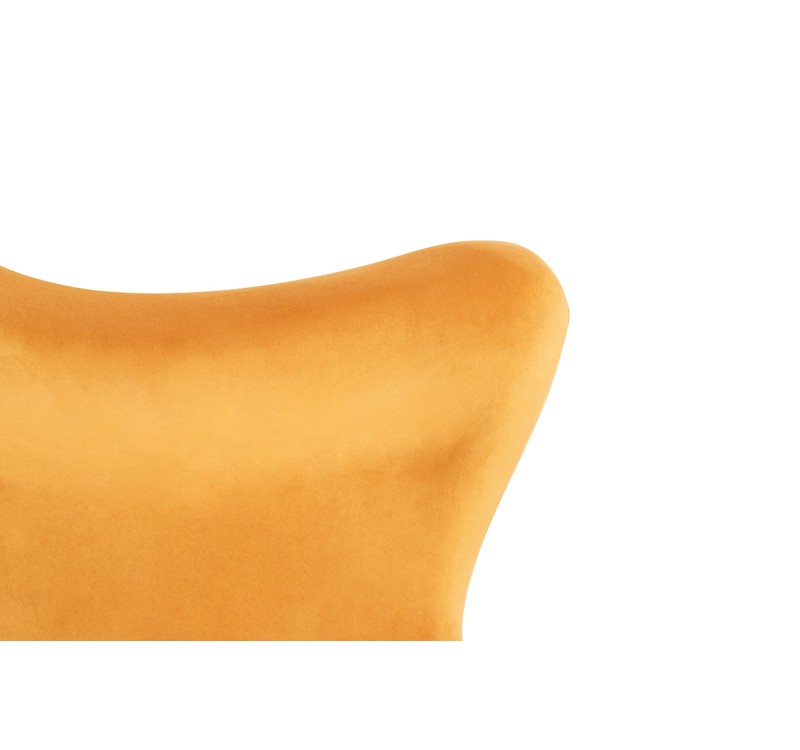 Fotel EGG SZEROKI VELVET musztardowy