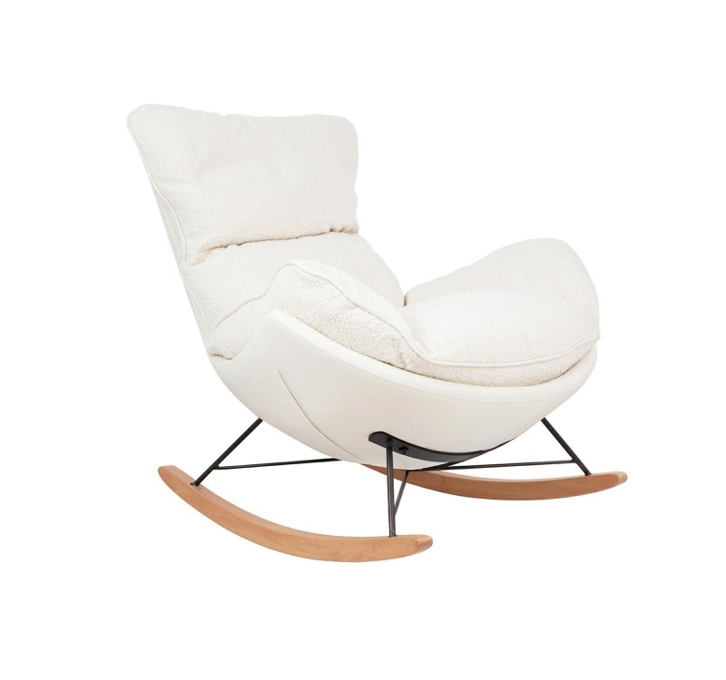 Fotel bujany OTILIA TEDDY biały