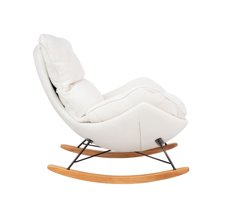 Fotel bujany OTILIA TEDDY biały