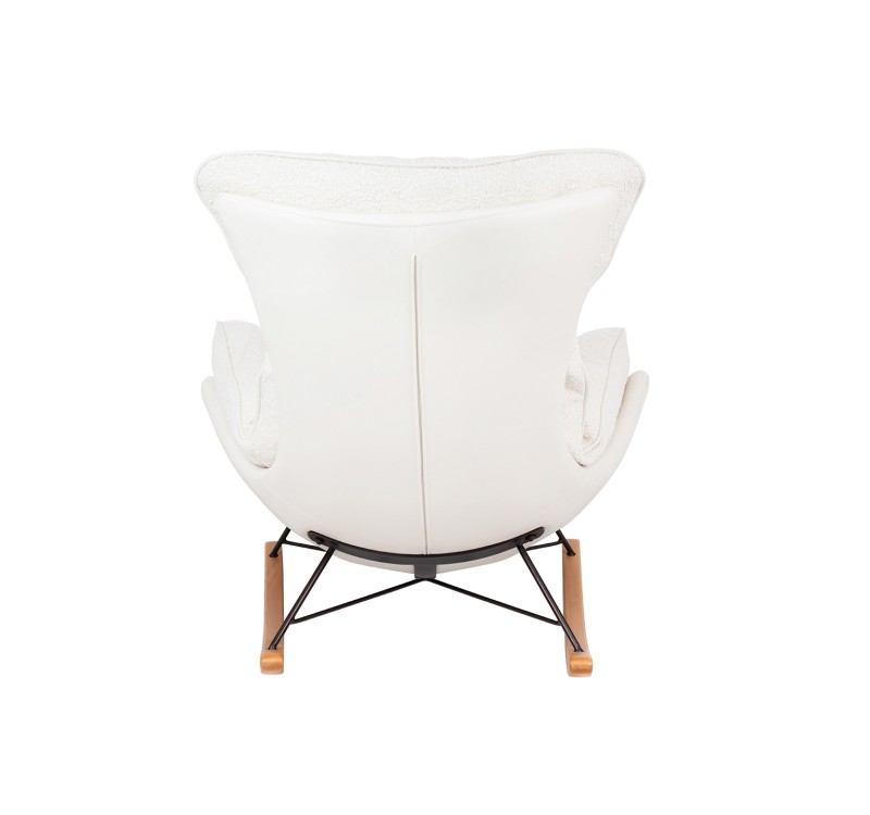Fotel bujany OTILIA TEDDY biały