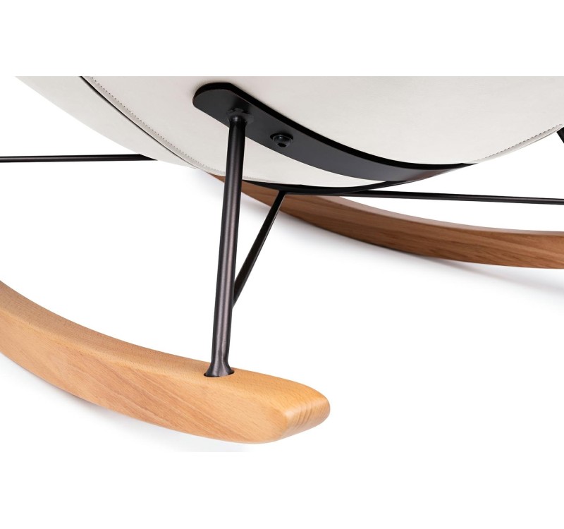 Fotel bujany OTILIA TEDDY biały