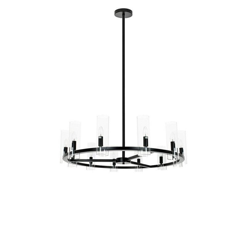 KARE lampa wisząca CANDEL CROWN czarna - szklane klosze