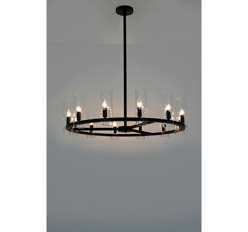 KARE lampa wisząca CANDEL CROWN czarna - szklane klosze