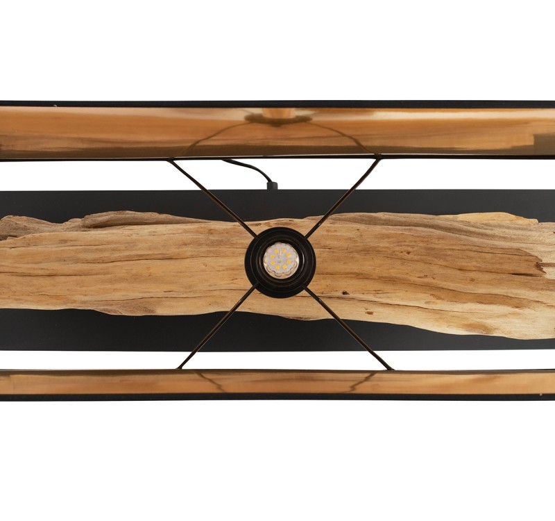 KARE lampa stołowa NATURE 80 x 52 cm czarno-drewniana